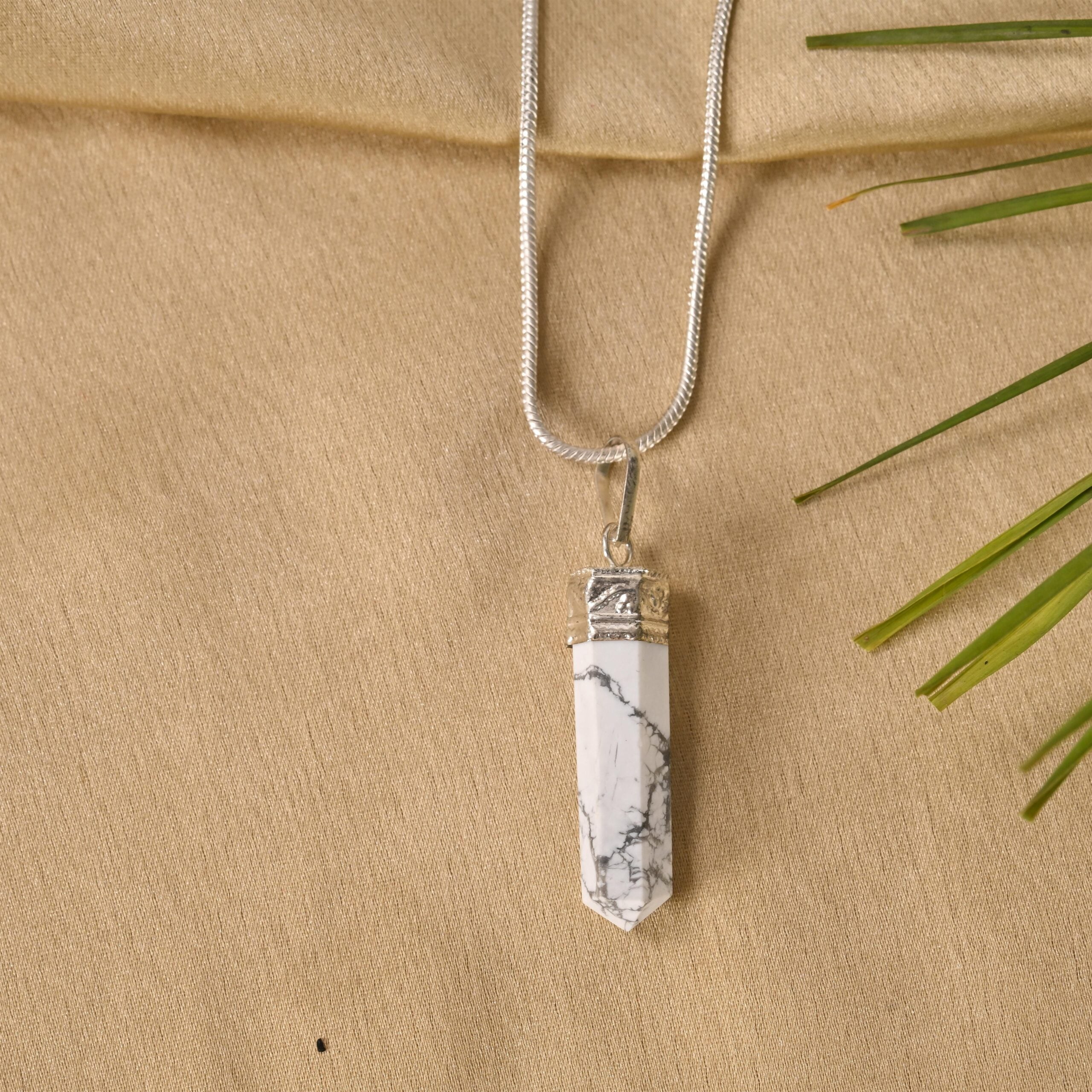 Howlite Pencil Pendant